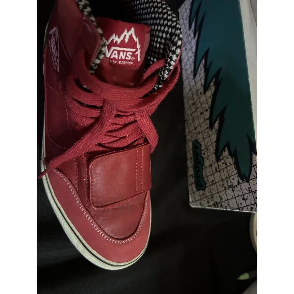 Supreme Vans Mountain Edition High Red Leather - Size 9 -